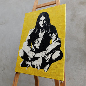 "no one knows" Original acrylic and ink painted canvas by Tom Dale - (20 X 28 inch)
